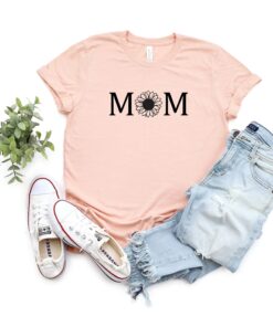 floral mom shirt with sunflower design cute mom life t shirt for mothers day best mom ever gift hzhwi