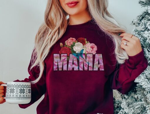 floral mom sweatshirt for mothers day valentines day gift cute botanical sweatshirt for moms kdrpm