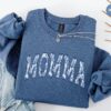 floral mom sweatshirt for new moms pregnancy reveal shirt cute baby shower gift chinoiserie mama crewneck 1bjsi