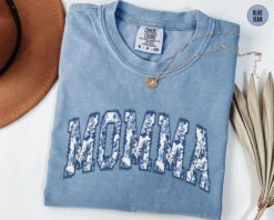 floral momma t shirt for new moms personalized mothers day gift pregnancy reveal chinoiserie mama tee o7nfq