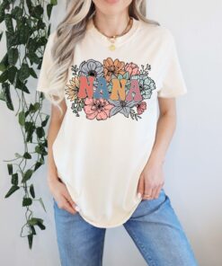 floral nana shirt cute grandma garden tee blessed nana gift comfort colors flower design for grandmothers kfei2