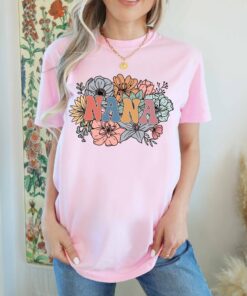 floral nana shirt cute grandma garden tee blessed nana gift comfort colors flower design for grandmothers nzlcx