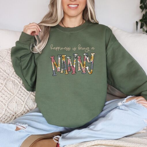 floral nanny shirt for mothers day best nanny tee personalized grandma birthday gift unique nanny shirts vkchs scaled