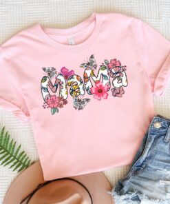 floral print mama shirt for mothers day retro mom birthday gift cute new mom t shirt best mom ever shirt 9wthc