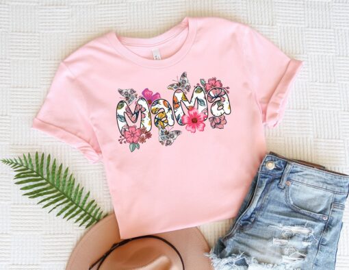 floral print mama shirt for mothers day retro mom birthday gift cute new mom t shirt best mom ever shirt 9wthc