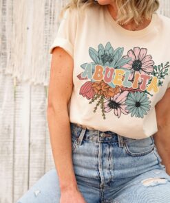 floral retro abuelita shirt for mothers day pregnancy announcement best abuela t shirt personalized gifts for grandparents grmfj