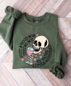 floral skull mama sweatshirt cute mom shirt floral mom t shirt unique gift for moms stylish mama apparel 76bcw