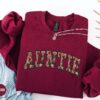 floral strawberry auntie crewneck sweatshirt for new aunts pregnancy announcement mothers day and birthday gifts yfdoy