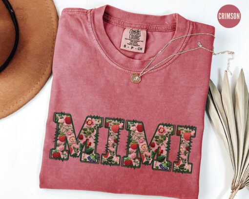 floral strawberry mimi shirt for mothers day best mimi shirt blessed mimi gifts unique christmas t shirt mwhdk