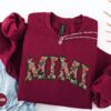 floral strawberry mimi sweatshirt personalized grandam gift for mothers day custom mimi crewneck for christmas mqkcb