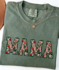 floral strawberry mom shirt for first mothers day personalized t shirt new mom baby announcement gifts 5rywo