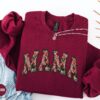 floral strawberry mom sweatshirt for first mothers day new mom gift crewneck perfect for mommy baby announcement cn7mz