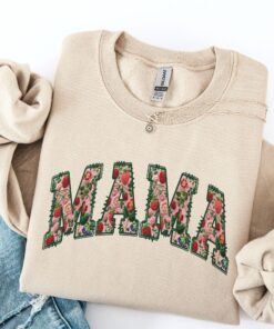 floral strawberry mom sweatshirt for first mothers day new mom gift crewneck perfect for mommy baby announcement rvwem