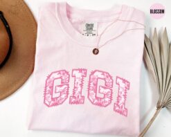 floral toile de jouy gigi shirt for grandma cute mothers day shirt personalized gifts for grandmother t shirt dfjmk