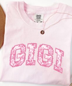 floral toile de jouy gigi shirt for grandma cute mothers day shirt personalized gifts for grandmother t shirt dfjmk