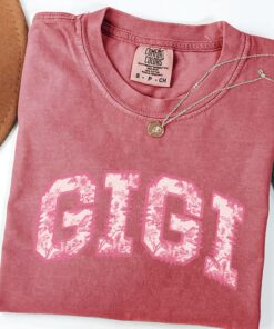 floral toile de jouy gigi shirt for grandma cute mothers day shirt personalized gifts for grandmother t shirt etqyn