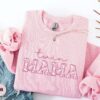 floral twin mom sweatshirt pink sweater for twin moms with girl or boy twins perfect for twin mom birthdays z76va