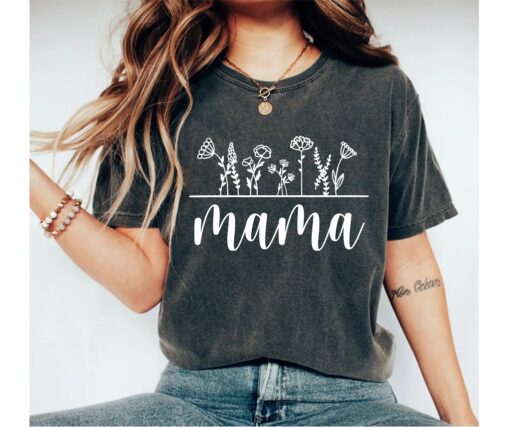 floral wildflower mom shirt for mothers day gift cute mom tee raising wildflowers vintage style t shirt p1sgv