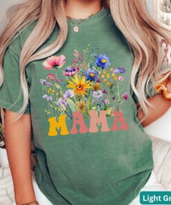 floral wildflowers mama shirt retro mom t shirt for mothers day cute new mom gift boho style mom life tee l8pf7