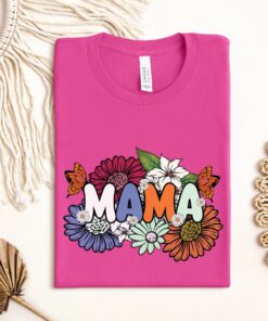 floral wildflowers mama sweatshirt retro mom shirt for women cute mothers day gifts and flower shirts x0kxb