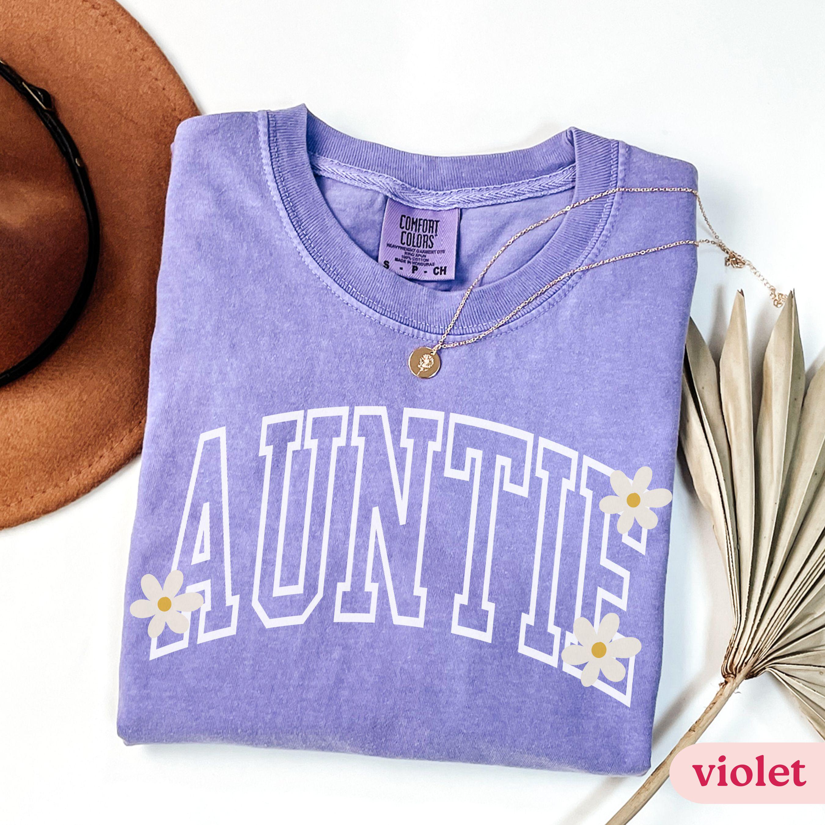 flower auntie shirt cute daisy tee for new aunt pregnancy reveal announcement unique aunt gift gci0j