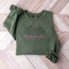 Flower Embroidery Mama Shirt for Mothers Day Cute Wildflower Sweatshirt Unique Mom Gift Idea