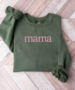 flower embroidery mama shirt for mothers day personalized mom gift cute sweatshirt for mom birthday or special occasion 0xhmc