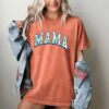 Flower Mama Shirt for Mothers Day Birthday Gift Cute Mom T-Shirt Personalized Mom Gifts Baby Shower Gift