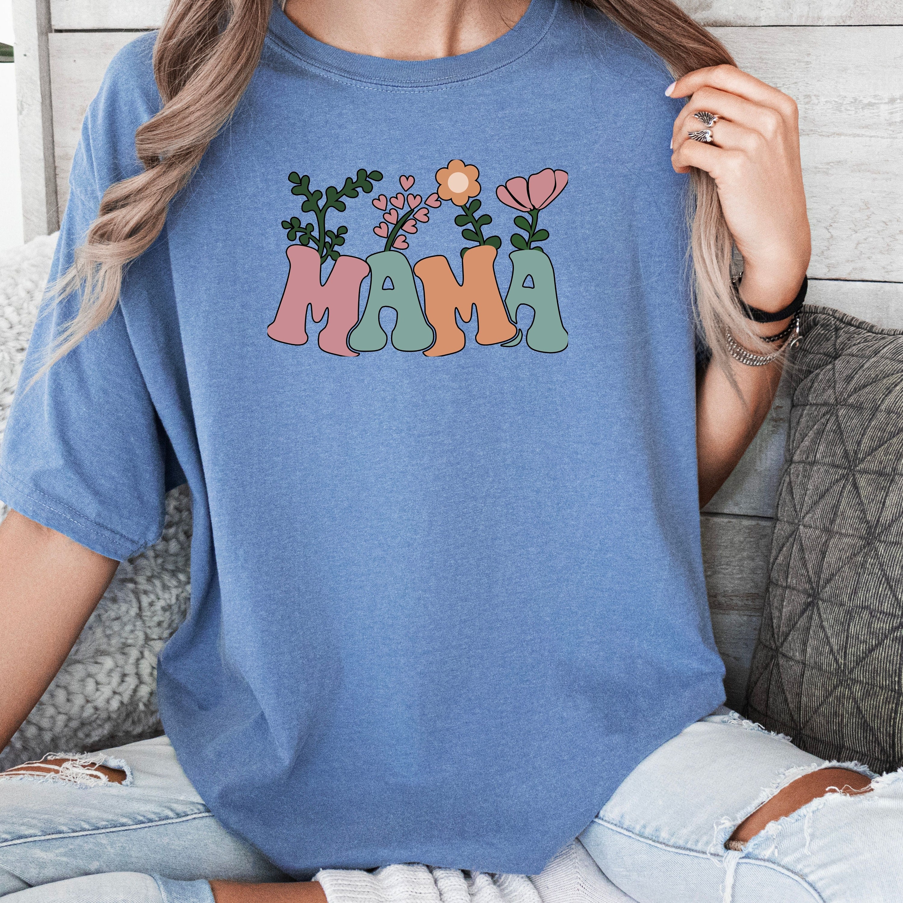 flower mama t shirt for moms wildflower design cute mother day shirt funny mommy gift tee best mom ever shirt adwip scaled