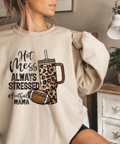 football mama shirt for football season hot mess always stressed funny mom t shirt unique gifts for football moms p5swv