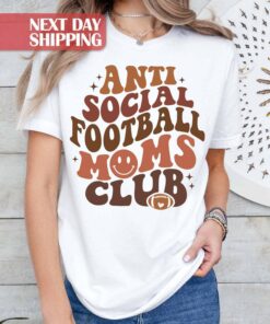 football mom shirt for game day sports mama tee anti social football fan club gift for moms 53uzq