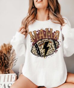 football mom sweatshirt for game day western mama apparel sports mom gift with leopard print design glbov