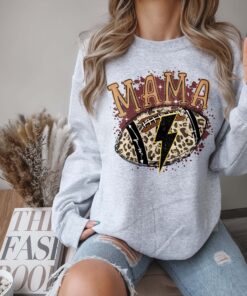 football mom sweatshirt for game day western mama apparel sports mom gift with leopard print design lwj4c