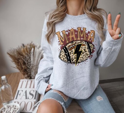 football mom sweatshirt for game day western mama apparel sports mom gift with leopard print design lwj4c scaled