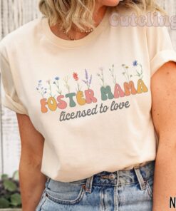 foster mama shirt for foster care moms personalized mothers day gift unique foster mom t shirt flower meadow design 58zvd