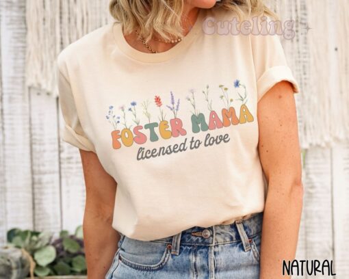 foster mama shirt for foster care moms personalized mothers day gift unique foster mom t shirt flower meadow design 58zvd
