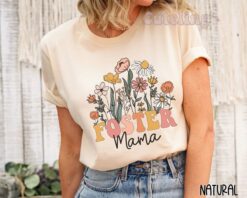 foster mama shirt for foster care moms personalized mothers day gift wildflowers t shirt for foster mom birthday xy67z