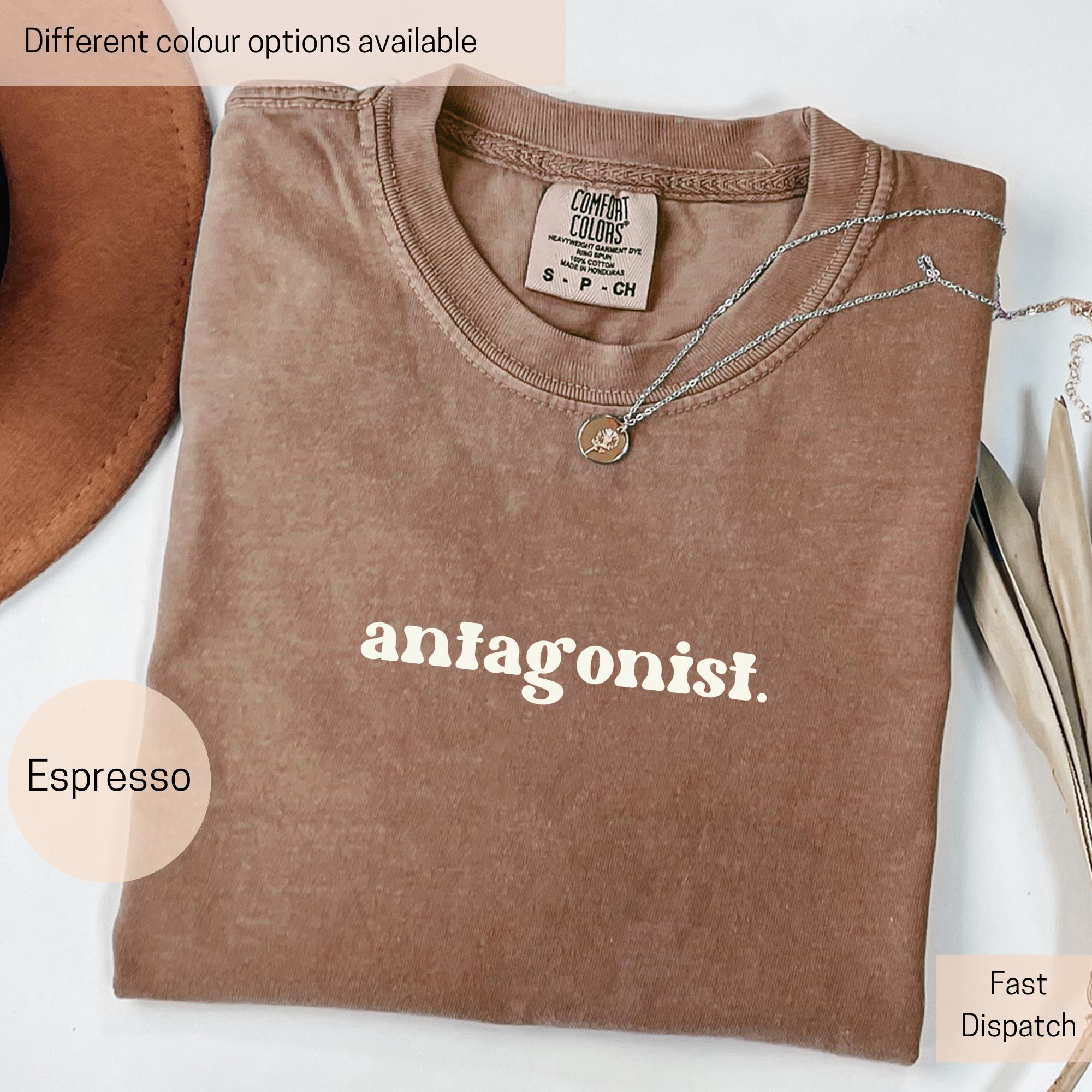 funny antagonist t shirt for anime lovers unisex minimalist tee gift for friends and girlfriends book authors 7596g