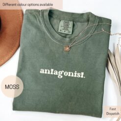 funny antagonist t shirt for anime lovers unisex minimalist tee gift for friends and girlfriends book authors mhkri