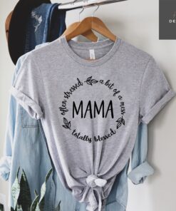 funny blessed mama shirt often stressed a bit of a mess cute mom life tee for mothers day personalized gift kyxuy