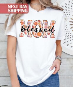 funny blessed mom life shirt groovy mama t shirt best mom ever gifts for mothers day cute mom apparel xsg8e