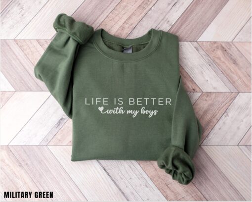 funny boy mom sweatshirt funny mom shirt unique mother day gift cute mom life apparel for moms