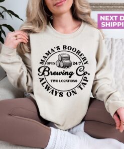 funny breastfeeding sweatshirt for new moms mamas boobery crewneck pullover perfect for mothers day and mom life eagip