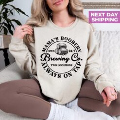 funny breastfeeding sweatshirt for new moms mamas boobery crewneck pullover perfect for mothers day and mom life eagip scaled