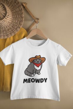 funny cat cowboy shirt for kids meowdy cat toddler clothes animal t shirt western style cute cat pun tee rdb8v scaled