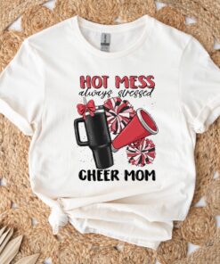 funny cheer mom shirt always stressed sports mom tee football game day sweatshirt for cheerleading fans dpi2k