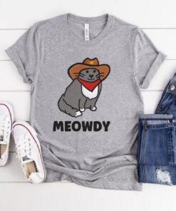 funny cowboy cat shirt meowdy cat meme t shirt cute western unisex fit texas humor shirt for cat lovers u1jln