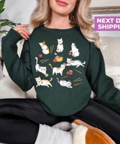 funny crochet sweatshirt for cat lovers crochet all day crewneck unique gift for crocheters mothers day shirt k8ysm