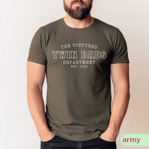 funny custom twin dad shirt for new twin fathers with tortured dad humor perfect for twin reveal and announcement rb33l scaled