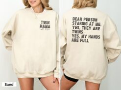 funny custom twin mom sweatshirt for twin announcement and reveal unique est mother of twins pullover crewneck 9wzkt